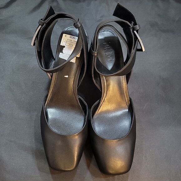 BRAND NEW DKNY BARRA LEATHER PLATFORM ANKLE WRAP PUMPS - Picture 3 of 13